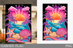 Sun Garden Flag Design. Sea Garden Flag Sublimation Product Image 1