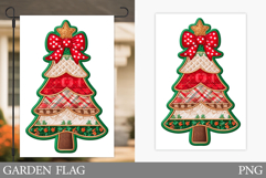 Christmas Tree Garden Flag. Christmas Garden Flag Design Product Image 1