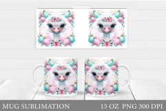 Christmas Ostrich Mug Design. Christmas Mug Sublimation Product Image 1