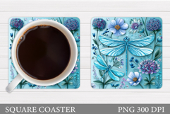 Dragonfly Coaster Design. Dragonfly Sublimation Product Image 1