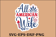 4th of July Sticker Svg Design, Patriotics Quotes Svg, 4t Product Image 1
