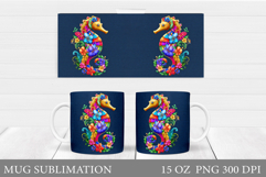Seahorse Mug Sublimation. Seahorse Sublimation Product Image 1