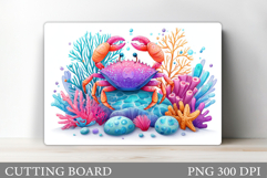 Crab Cutting Board Design. Crab Sublimation Product Image 1
