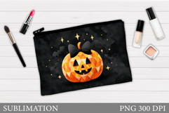 Halloween Pumpkin Makeup Bag. Halloween Makeup Bag Design Product Image 1