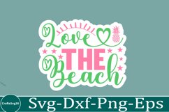 Summer sticker svg design Beach quotes Funny summer Product Image 1