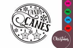 Farmhouse Christmas Round Sign SVG Design Product Image 1
