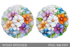 Wildflowers Wind Spinner. Floral Wind Spinner Sublimation Product Image 1