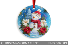 Snowman Christmas Ornament. Snowman Ornament Design Product Image 1