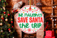 Christmas Round sign Svg Design Round Sign SVG quotes Product Image 1