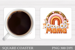Mother's Day Coaster Design. Mother's Day Sublimation Product Image 1