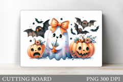 Cute Halloween Cutting Board. Cute Ghost Cutting Board Product Image 1