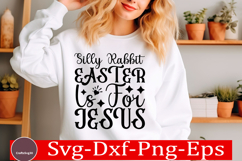 Happy Easter SVG Design Cute Easter Quotes SVG Bunny SVG Product Image 1