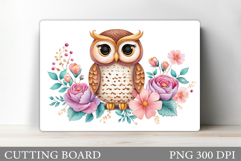 Owl Cutting Board Design. Owl Kitchen Cutting Board Design Product Image 1