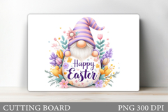 Easter Gnome Cutting Board. Easter Cutting Board Sublimation Product Image 1