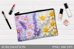 Flowers Cosmetics Bag Design. Flowers Sublimation Product Image 1