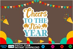 Happy new year sticker bundle Svg for Shirts 2025 New Year S Product Image 13
