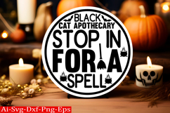 Halloween round sign svg design and Halloween quotes Product Image 1