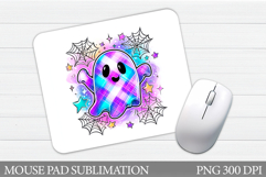 Halloween Ghost Mouse Pad. Halloween Mouse Pad Sublimation Product Image 1