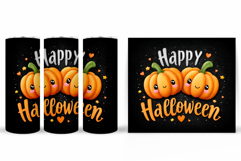 Cute Pumpkin Tumbler Design. Halloween Tumbler Sublimation Product Image 2