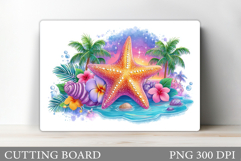 Starfish Cutting Board Design. Starfish Sublimation Product Image 1