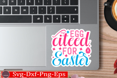 Happy Easter stickerS VG Design Cute Easter Quotes SVG Bunny Product Image 1