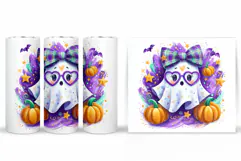 Ghost Tumbler Sublimation. Halloween Tumbler Design Product Image 2