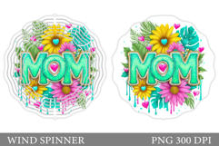 Mother's day Wind Spinner. Floral Wind Spinner Sublimation Product Image 1