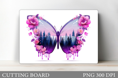 Butterfly Cutting Board. Butterfly Sublimation Product Image 1