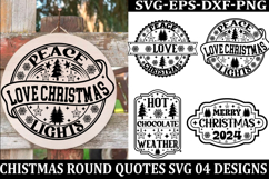 Christmas Round sign Svg holiday quotes Svg design Christmas Product Image 1