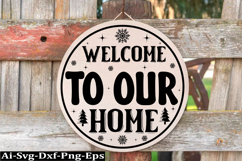 Christmas Round sign Svg Design Round Sign SVG quotes Product Image 1