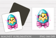 Easter Chick Magnet Design. Chick Easter Magnet Sublimation Product Image 1