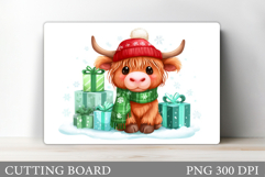 Highland Cow Cutting Board. Christmas Cutting Board Product Image 1