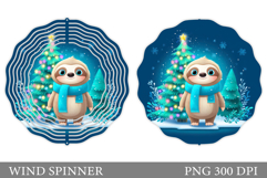 Christmas Sloth Wind Spinner. Christmas Wind Spinner Product Image 1