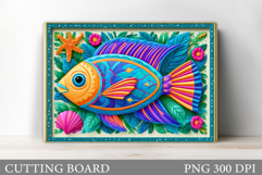 Fish Cutting Board Design. Fish Sublimation Product Image 1