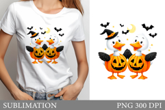 Halloween Goose T-Shirt. Halloween T-Shirt Sublimation Product Image 1