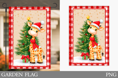 Christmas Giraffe Garden Flag. Christmas Garden Flag Design Product Image 1