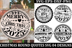 Christmas Round sign Svg holiday quotes Svg design Christmas Product Image 1