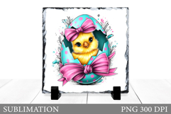 Easter Chick Slate Design. Easter Chick Sublimation Product Image 1