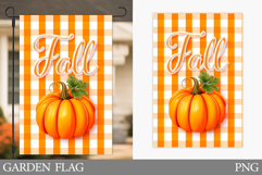 Fall Pumpkin Garden Flag. Fall Garden Flag Design Product Image 1