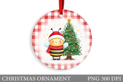 Christmas Bee Christmas Ornament. Christmas Ornament Design Product Image 1