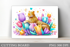 Leopard Cutting Board Design. Leopard Sublimation Product Image 1