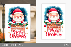 Santa Claus Garden Flag. Christmas Garden Flag Sublimation Product Image 1