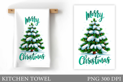 Christmas Tree Kitchen Towel. Christmas Deer Kitchen Towel Product Image 1