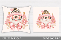 Santa Claus Pillow Design. Christmas Pillow Sublimation Product Image 1
