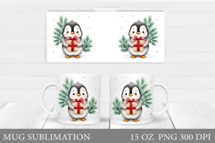 Christmas Penguin Mug Design. Christmas Mug Sublimation Product Image 1