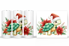 Christmas Turtle Tumbler. Christmas Tumbler Sublimation Product Image 2