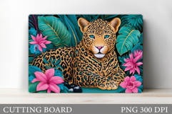 Leopard Cutting Board Design. Leopard Sublimation Product Image 1