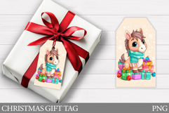Christmas Horse Gift Tag. Christmas Gift Tag Printable Product Image 1