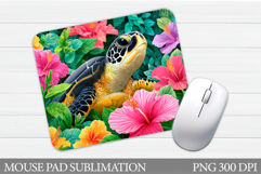 Turtle Mouse Pad Design. Sea Turtle Sublimation Product Image 1