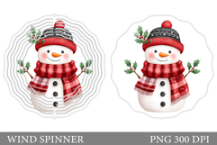 Cute Snowman Wind Spinner. Christmas Wind Spinner Design Product Image 1